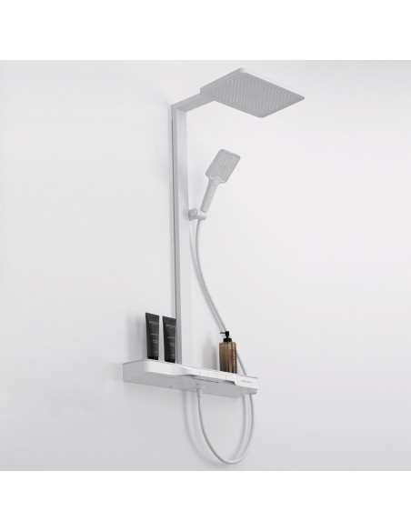 IDALIA Columna de baño-ducha con repisa en cristal templado de Duplach