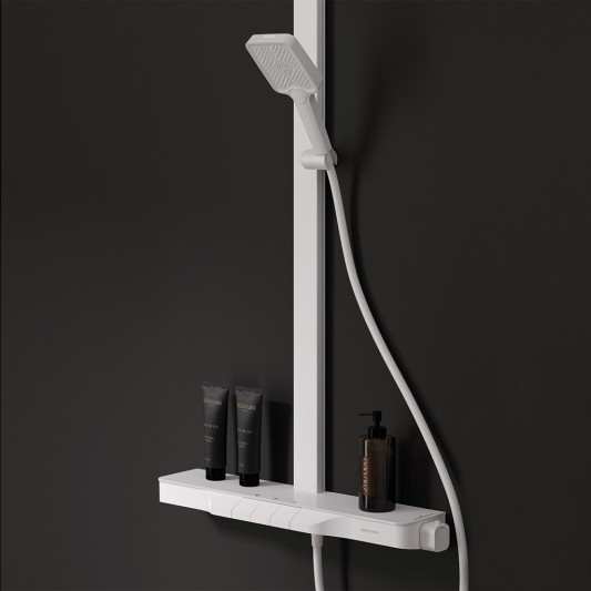 IDALIA Columna de baño-ducha con repisa en cristal templado de Duplach
