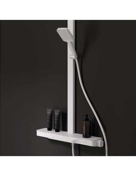 IDALIA Columna de baño-ducha con repisa en cristal templado de Duplach
