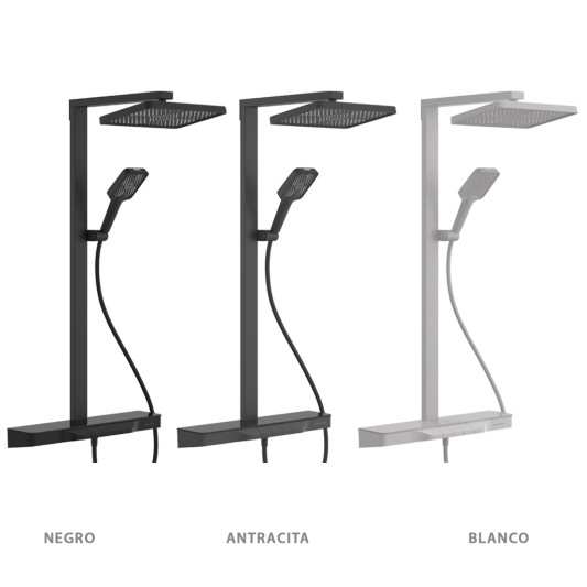 IDALIA Columna de baño-ducha con repisa en cristal templado de Duplach