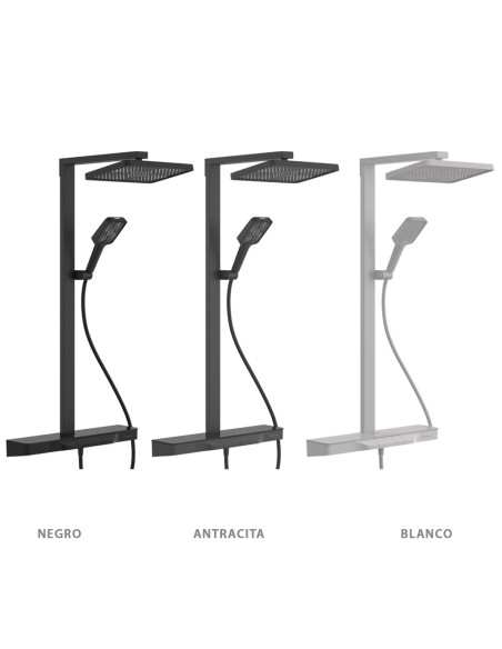 IDALIA Columna de baño-ducha con repisa en cristal templado de Duplach