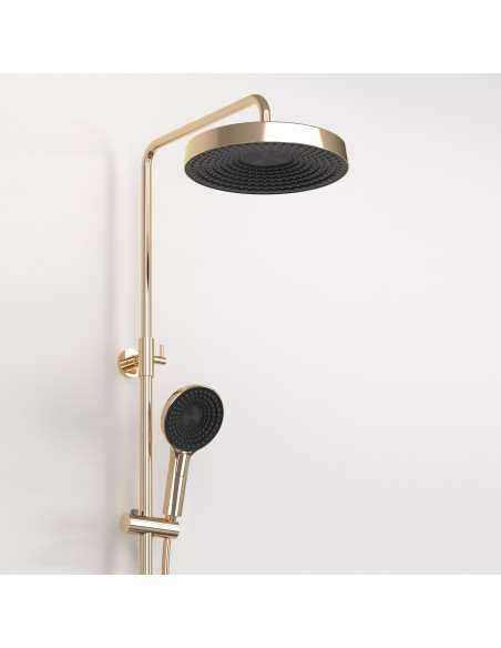 NILO Columna de baño-ducha con repisa de cristal templado de Duplach