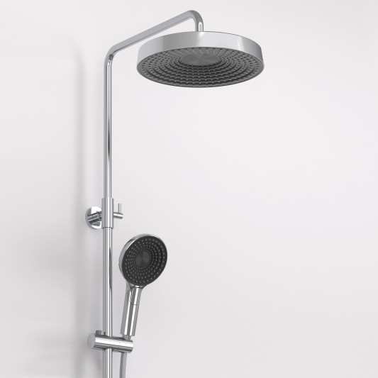 NILO Columna de baño-ducha con repisa de cristal templado de Duplach