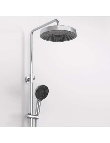 NILO Columna de baño-ducha con repisa de cristal templado de Duplach