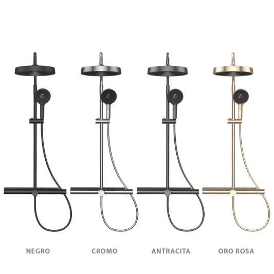NILO Columna de baño-ducha con repisa de cristal templado de Duplach