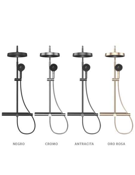 NILO Columna de baño-ducha con repisa de cristal templado de Duplach