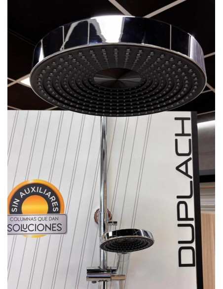NILO Columna de baño-ducha con repisa de cristal templado de Duplach