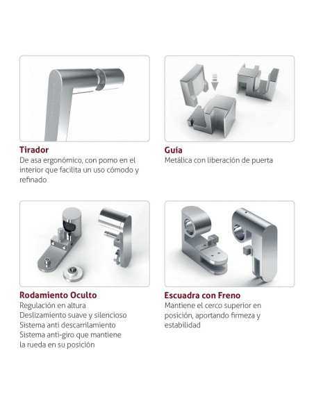 Mampara Slim de Kassandra | Inox brillo | Bañoweb