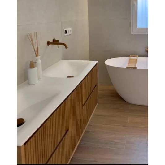 Mueble baño suspendido Danubio de cajones y puerta 100,110,...180