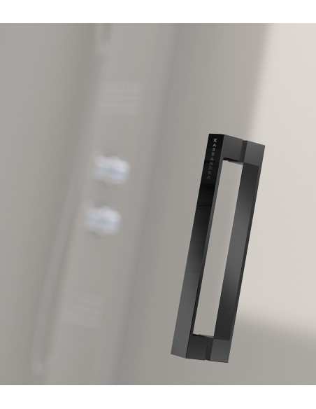 Mampara Angular Kassandra GLASÉ 2F + 2C Negro Mate