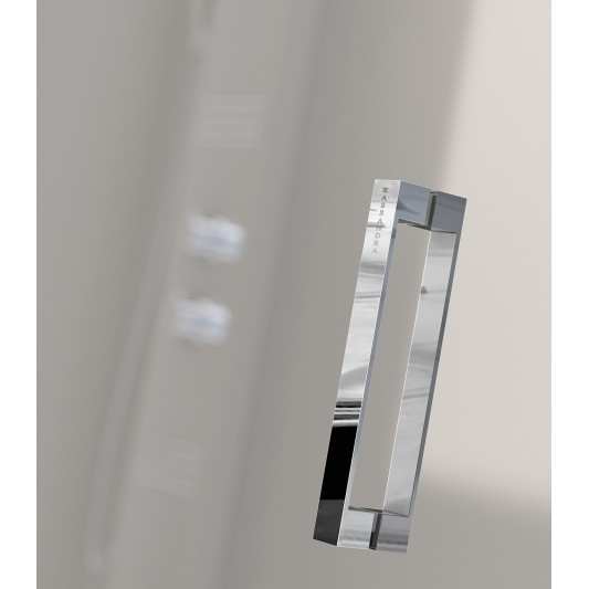 Mampara Angular Kassandra GLASÉ 2F + 2C Plata Brillo
