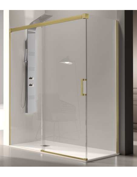 Mampara Frontal Kassandra GLASÉ GS102 Oro Cepillado