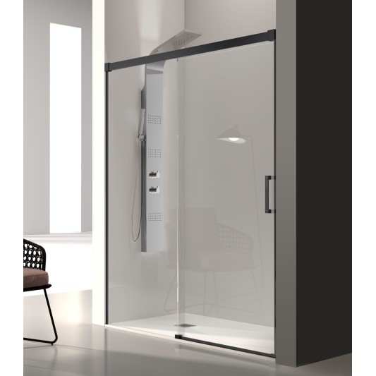 Mampara Frontal Kassandra GLASÉ GS102 Negro Mate 2