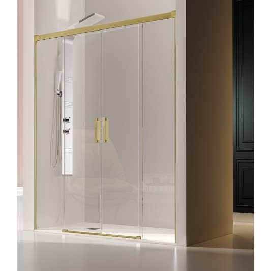 Mampara Frontal Kassandra GLASÉ GS100 Oro Cepillado