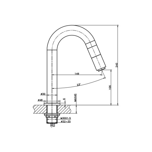 Grifo de lavabo IO'S-5 cromo 3044 2