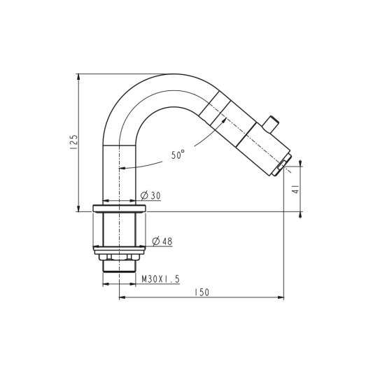 Grifo de bidé IO'S-5 cromo 3045 2