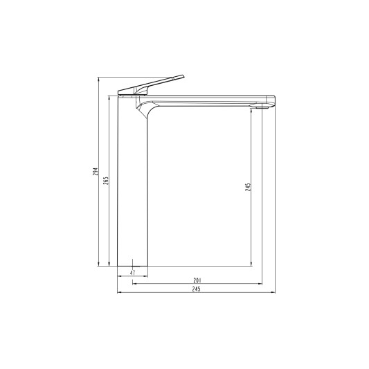 Grifo de lavabo alto Lazio cobre 3241CB 2