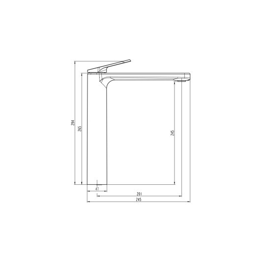 Grifo de lavabo alto Lazio cobre 3241CB 2