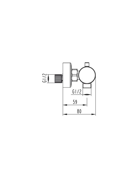 Grifo de ducha Lazio oro 3244OR - Dibujo técnico
