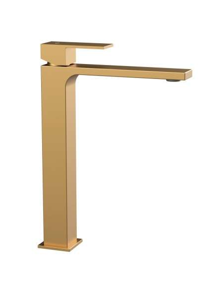 Grifo de lavabo de caño alto Orion oro 3016OR
