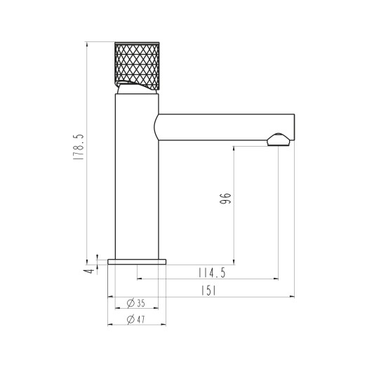 Grifo de lavabo Radio cromo 3225 2