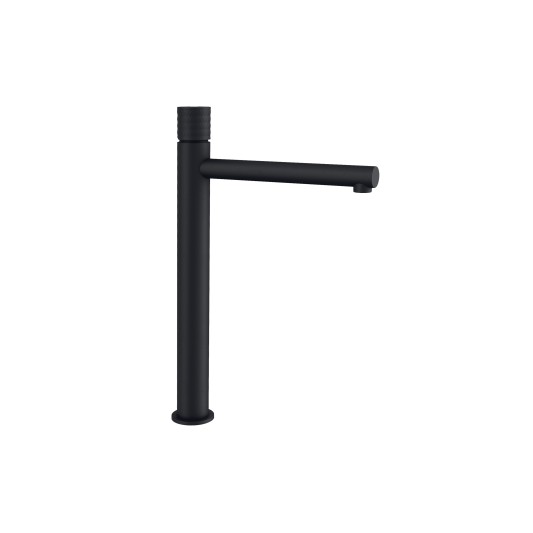 Grifo de lavabo de caño alto Radio negro 3226NG