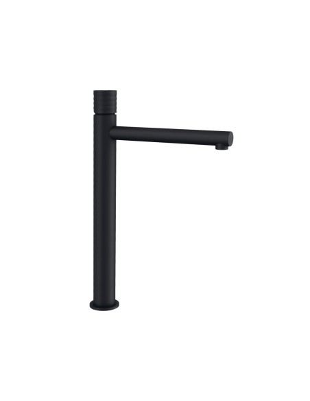 Grifo de lavabo de caño alto Radio negro 3226NG