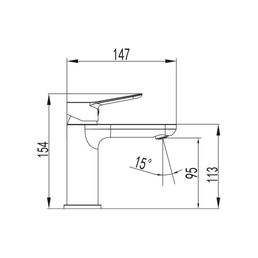 Grifo de lavabo RHIO titanio 3165T 2