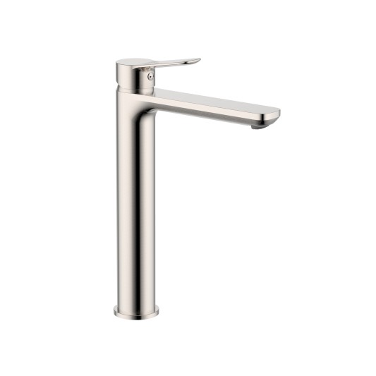 Grifo de lavabo de caño alto RHIO níquel 3166NK