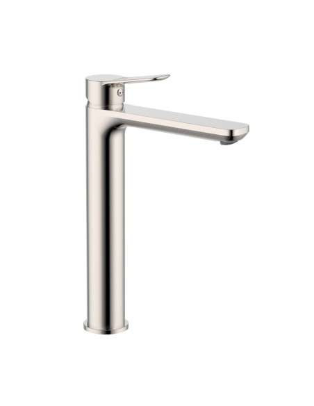 Grifo de lavabo de caño alto RHIO níquel 3166NK