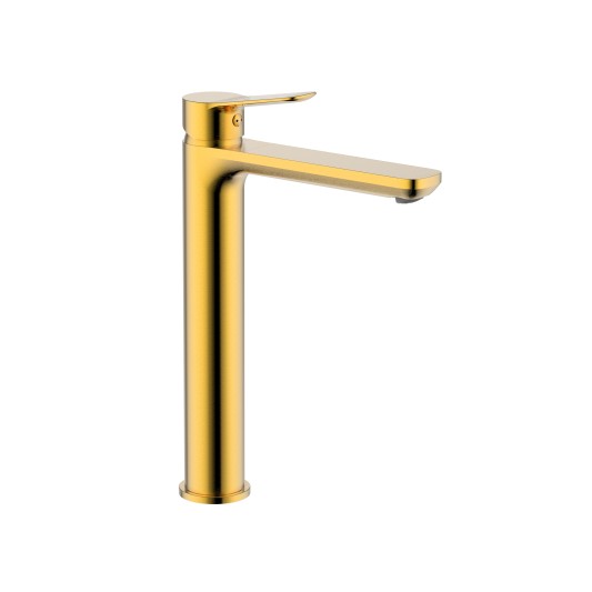 Grifo de lavabo de caño alto RHIO oro 3166OR