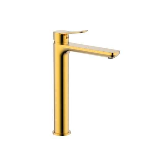 Grifo de lavabo de caño alto RHIO oro 3166OR
