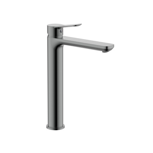 Grifo de lavabo de caño alto RHIO titanio 3166T