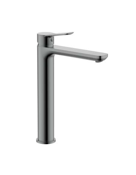 Grifo de lavabo de caño alto RHIO titanio 3166T