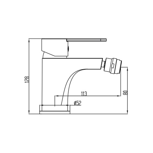 Grifo de bidé Sion cromo 3147 2
