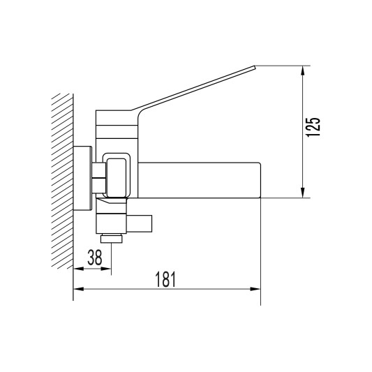 Grifo de bañera Tarsio negro mate 3128-TR 2
