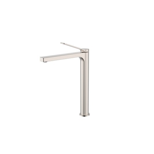 Grifo de lavabo de caño alto Tarsio níquel cepillado 3202NK
