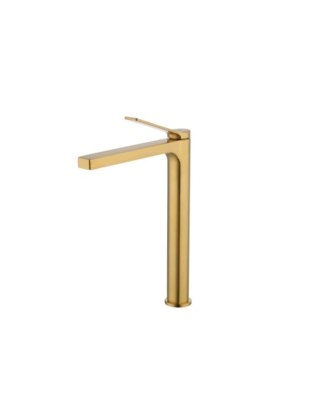 Grifo de lavabo de caño alto Tarsio oro cepillado 3202OR