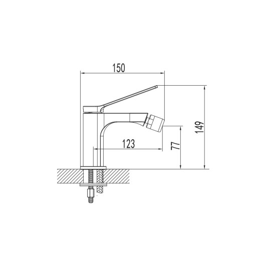 Grifo de bidé Tarsio titanio 3203T 2