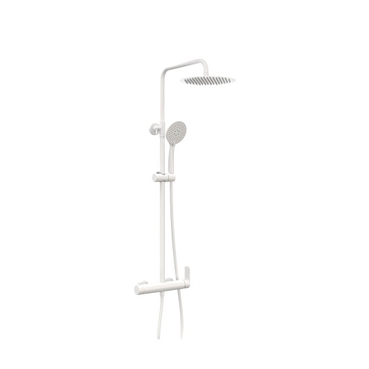 Columna de ducha monomando Inverter R blanco con maneta Cassio 3080BLCASSIO