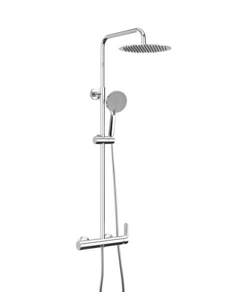 Columna de ducha monomando Inverter R cromo con maneta Cassio 3080CASSIO