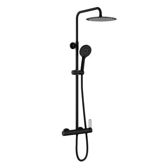 Columna de ducha monomando Inverter R negro mate con maneta Dior 3135DIOR