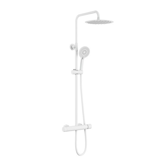Columna de ducha monomando Inverter R blanco con maneta Helios/Radio 3080BLHELIOS