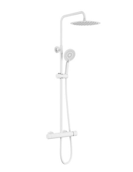 Columna de ducha monomando Inverter R blanco con maneta Helios/Radio 3080BLHELIOS