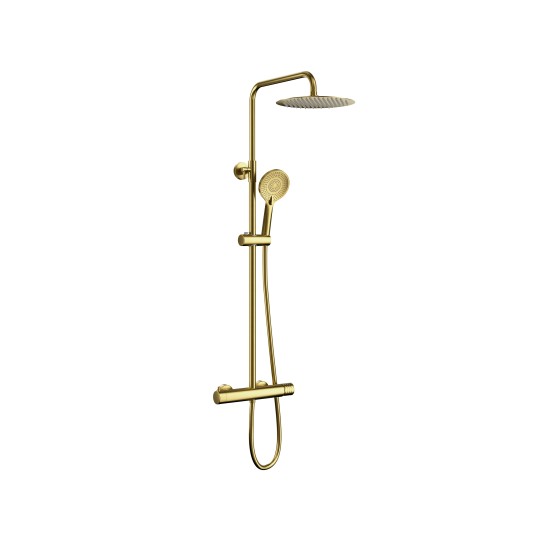 Columna de ducha monomando Inverter R oro cepillado con maneta Helios/Radio 3080ORHELIOS