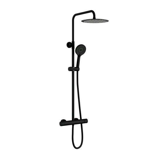 Columna de ducha monomando Inverter R negro mate con maneta Helios/Radio 3135HELIOS