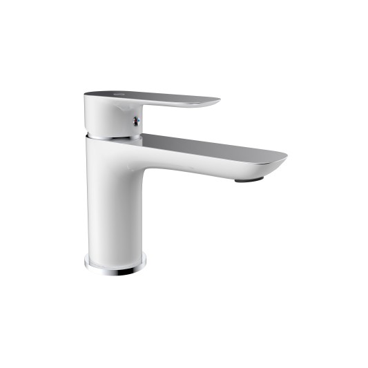 Grifo de lavabo Cassio blanco y cromo 3064