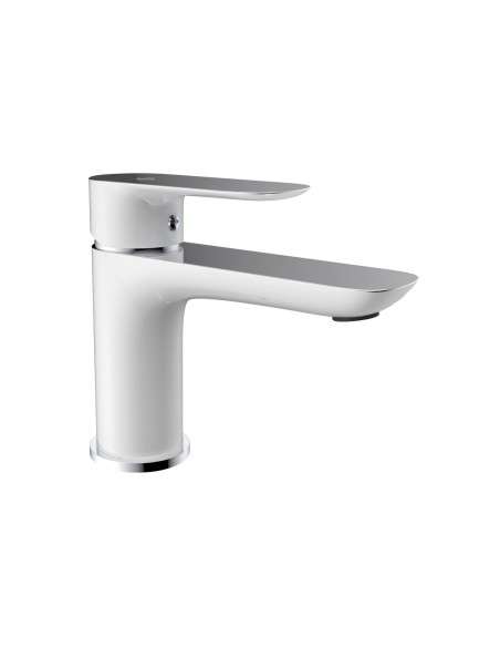 Grifo de lavabo Cassio blanco y cromo 3064