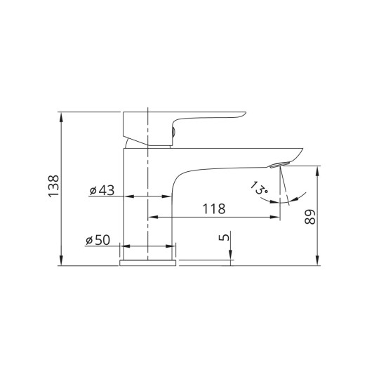 Grifo de lavabo Cassio blanco y cromo 3064 2