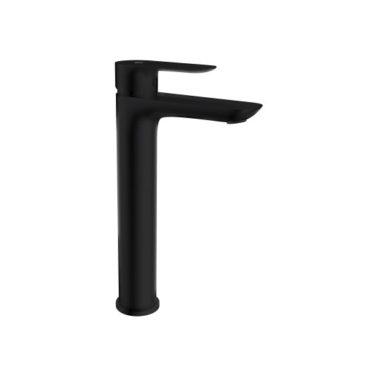 Grifo de lavabo de caño alto Cassio negro mate 3102